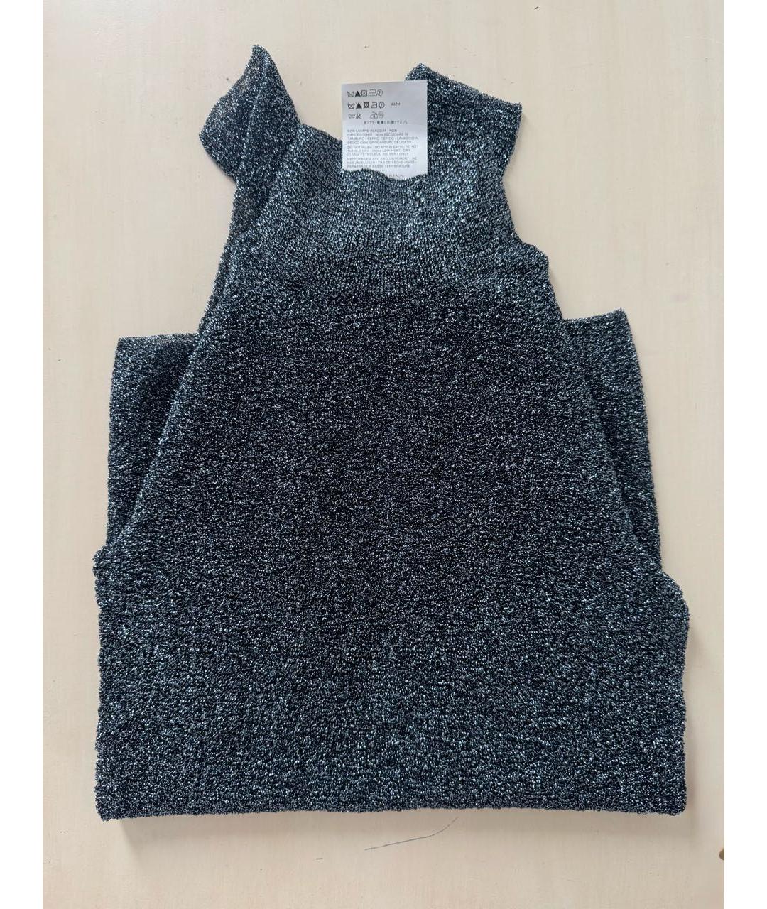 JIL SANDER Антрацитовая полиэстеровая водолазка, фото 6