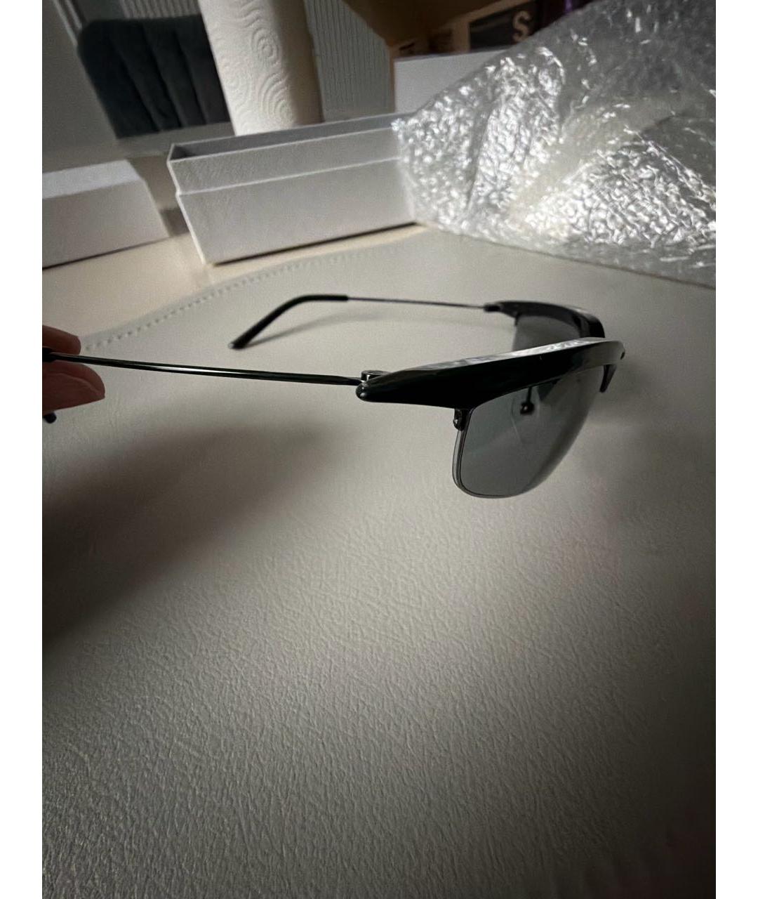 PRADA Черные металлические солнцезащитные очки, фото 3