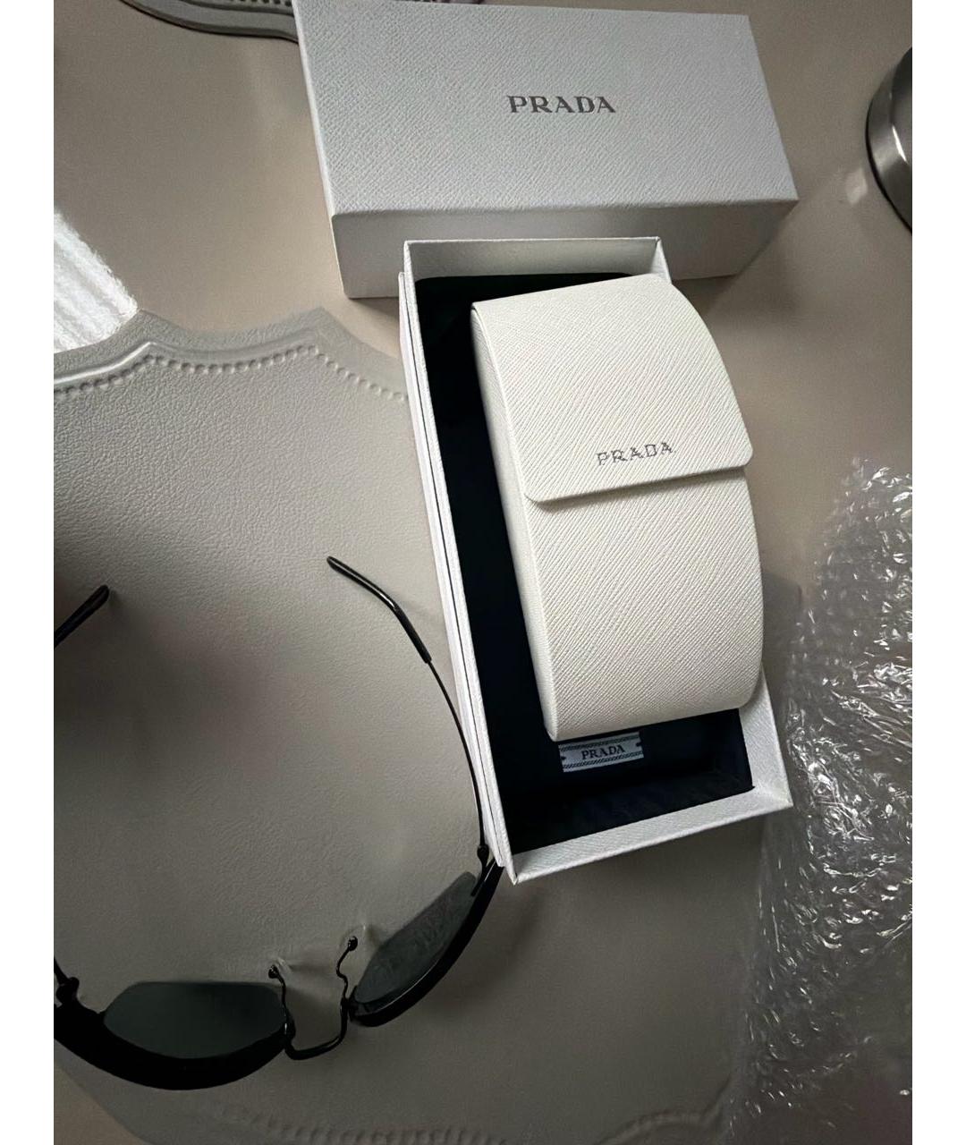 PRADA Черные металлические солнцезащитные очки, фото 4