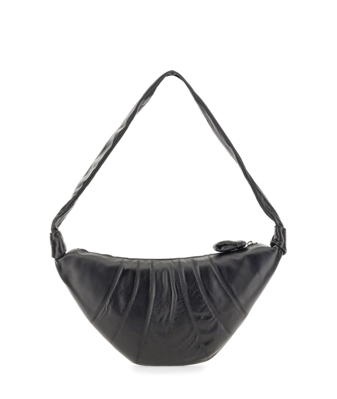 LEMAIRE Черная кожаная сумка через плечо, фото 3