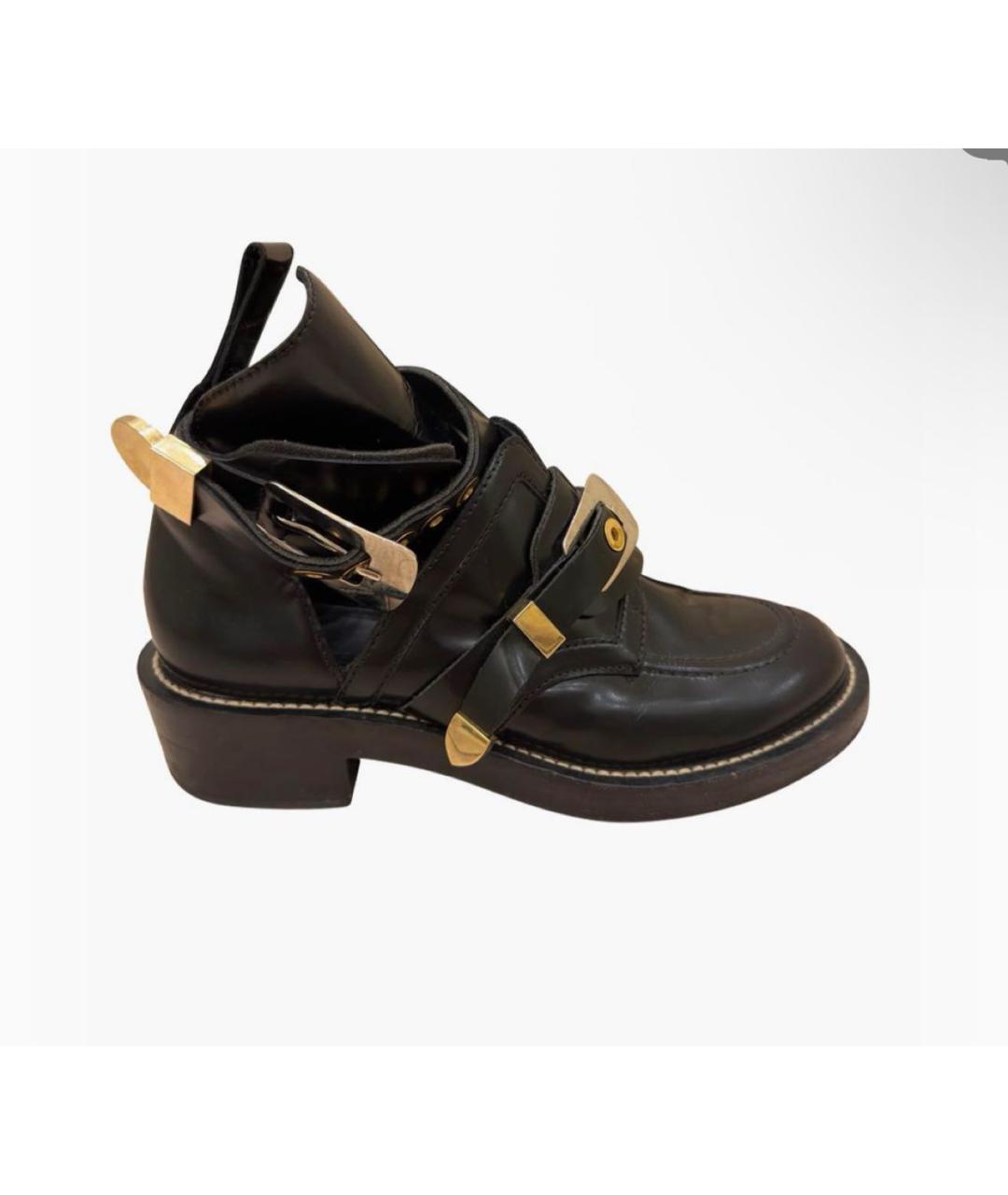 BALENCIAGA Черные кожаные ботинки, фото 7