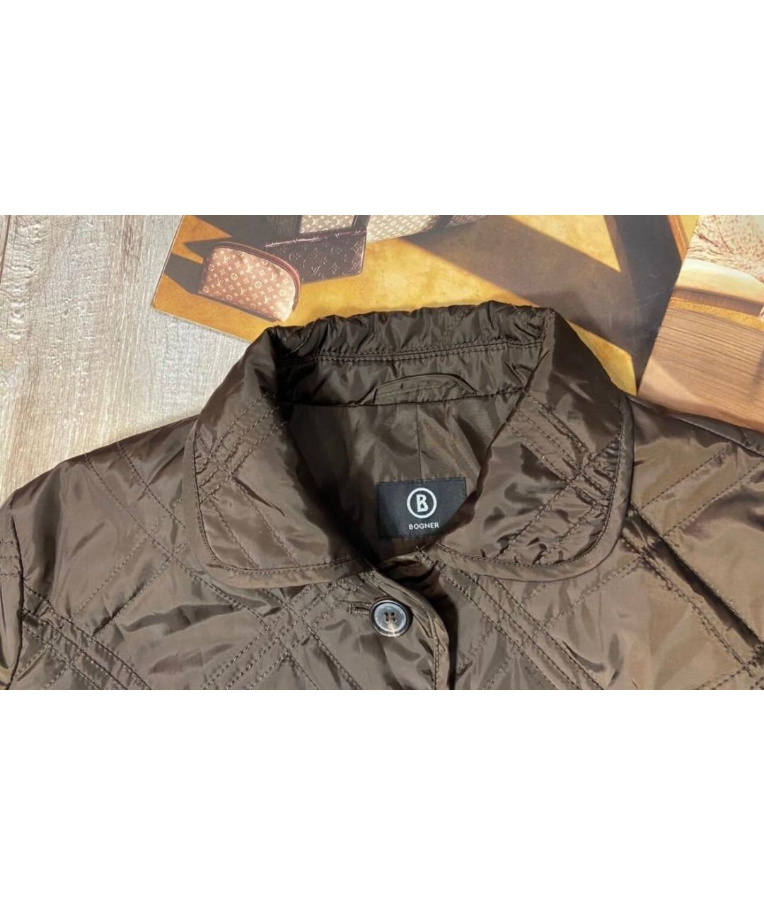 BOGNER Коричневая полиэстеровая куртка, фото 5