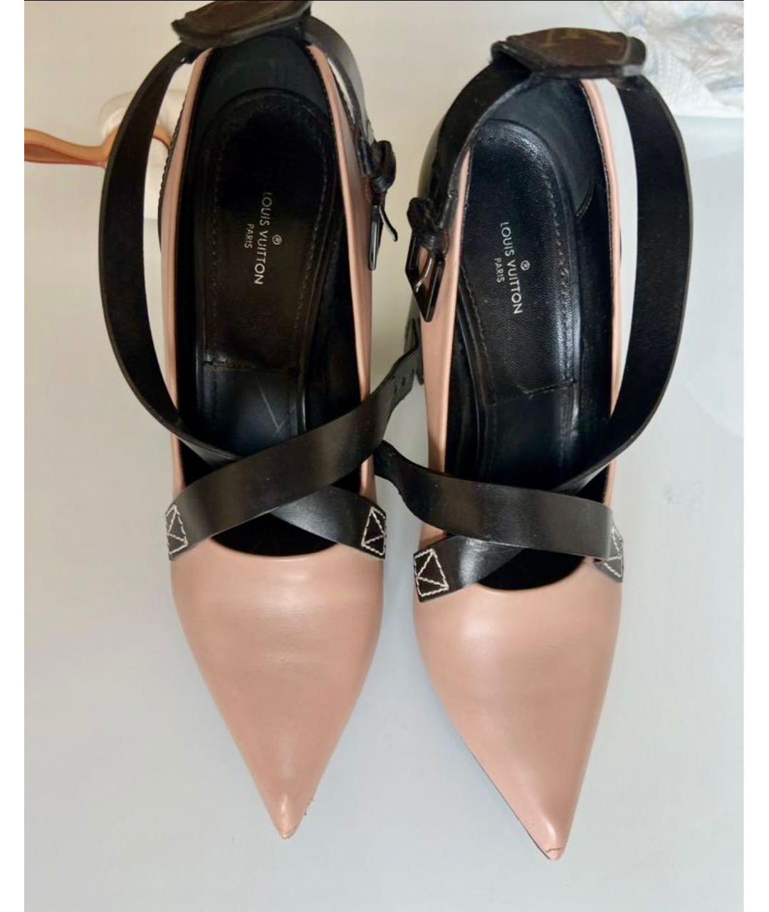 LOUIS VUITTON Бежевые кожаные туфли, фото 5