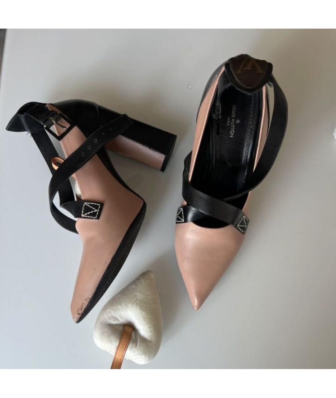 LOUIS VUITTON Бежевые кожаные туфли, фото 9