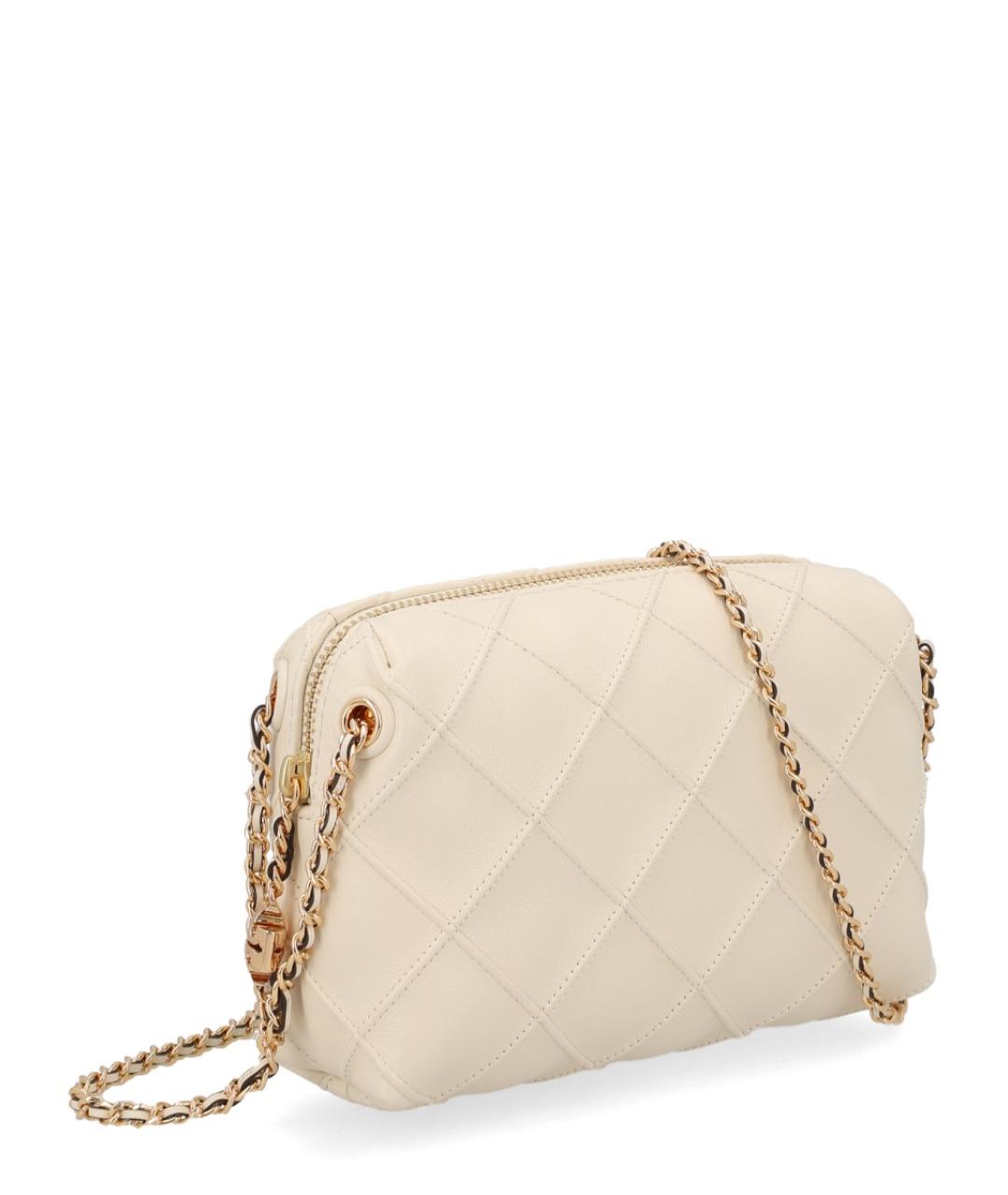 TORY BURCH Бежевая кожаная сумка через плечо, фото 3