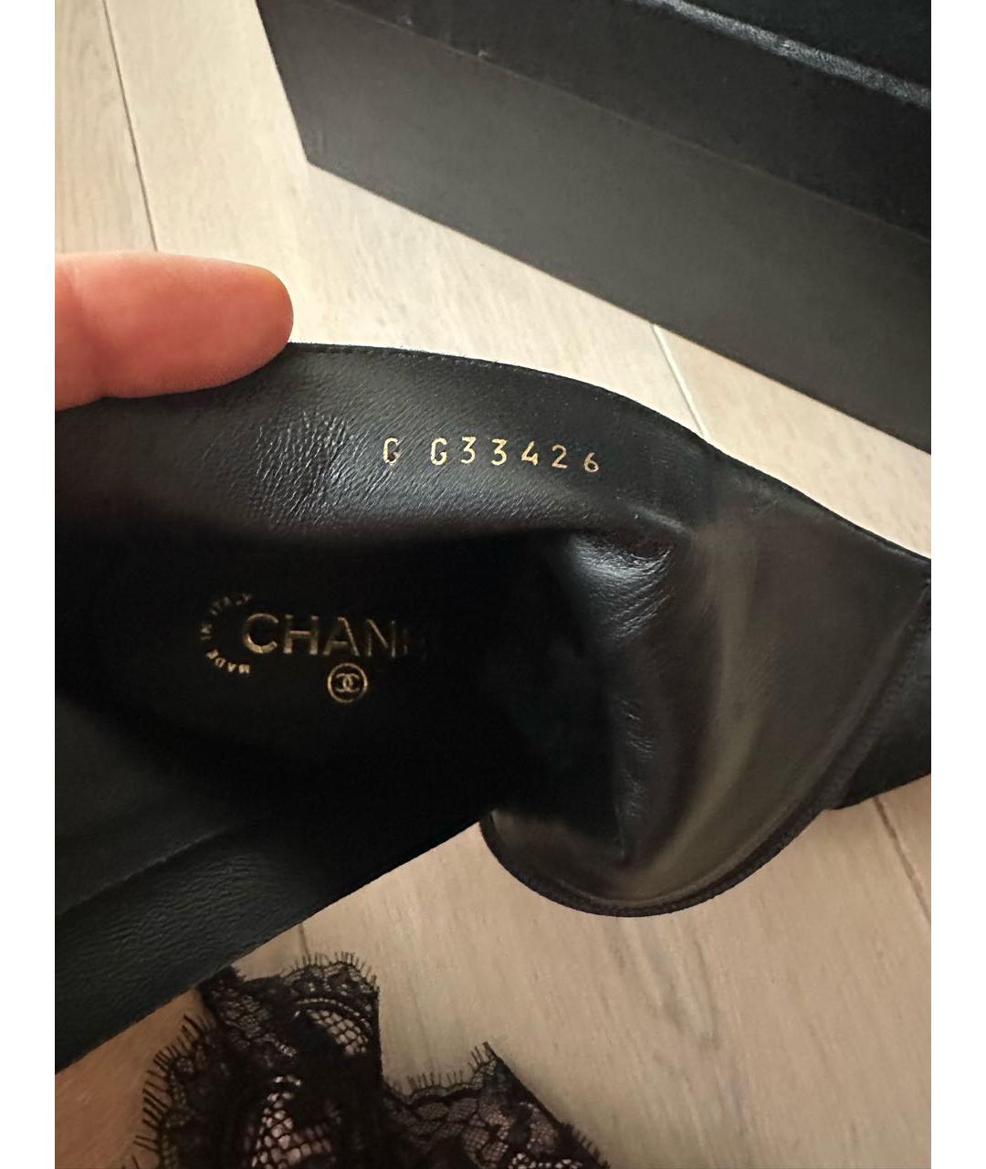 CHANEL Черные кожаные ботильоны, фото 3