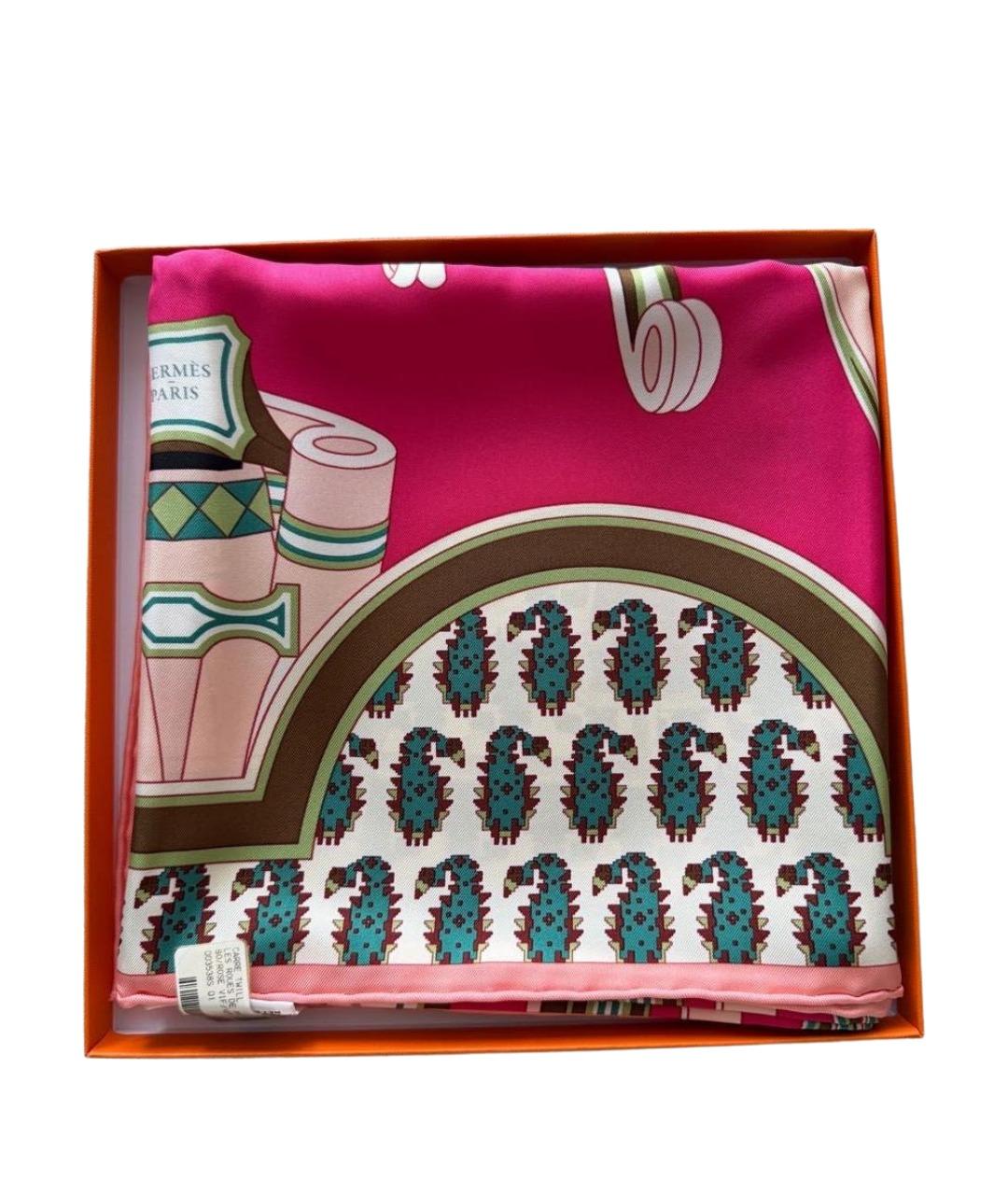 HERMES Мульти шелковый платок, фото 1
