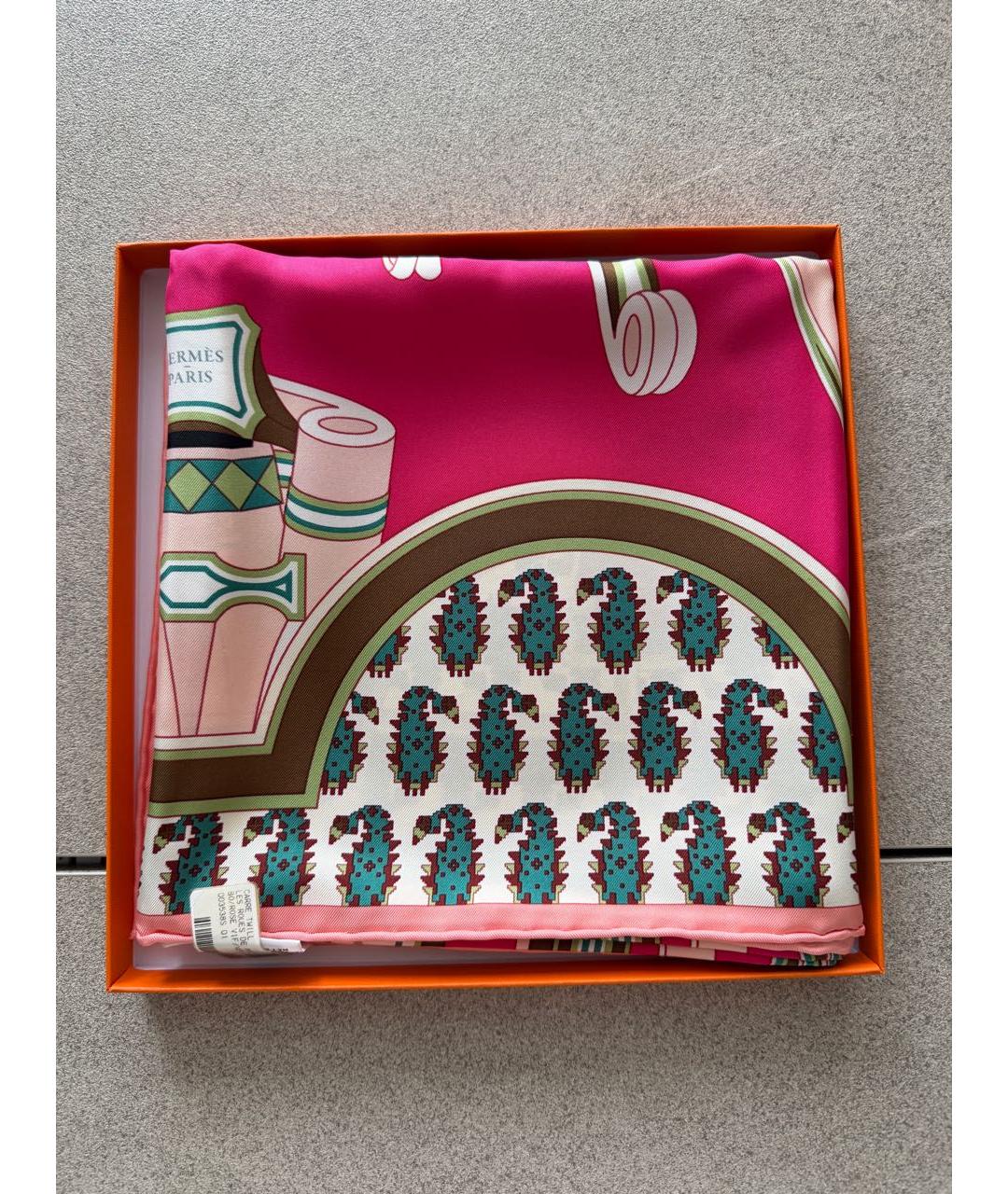 HERMES Мульти шелковый платок, фото 5