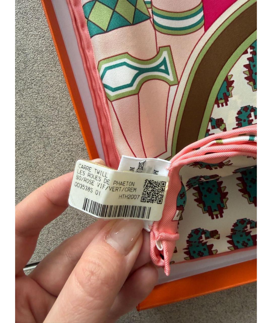 HERMES Мульти шелковый платок, фото 2