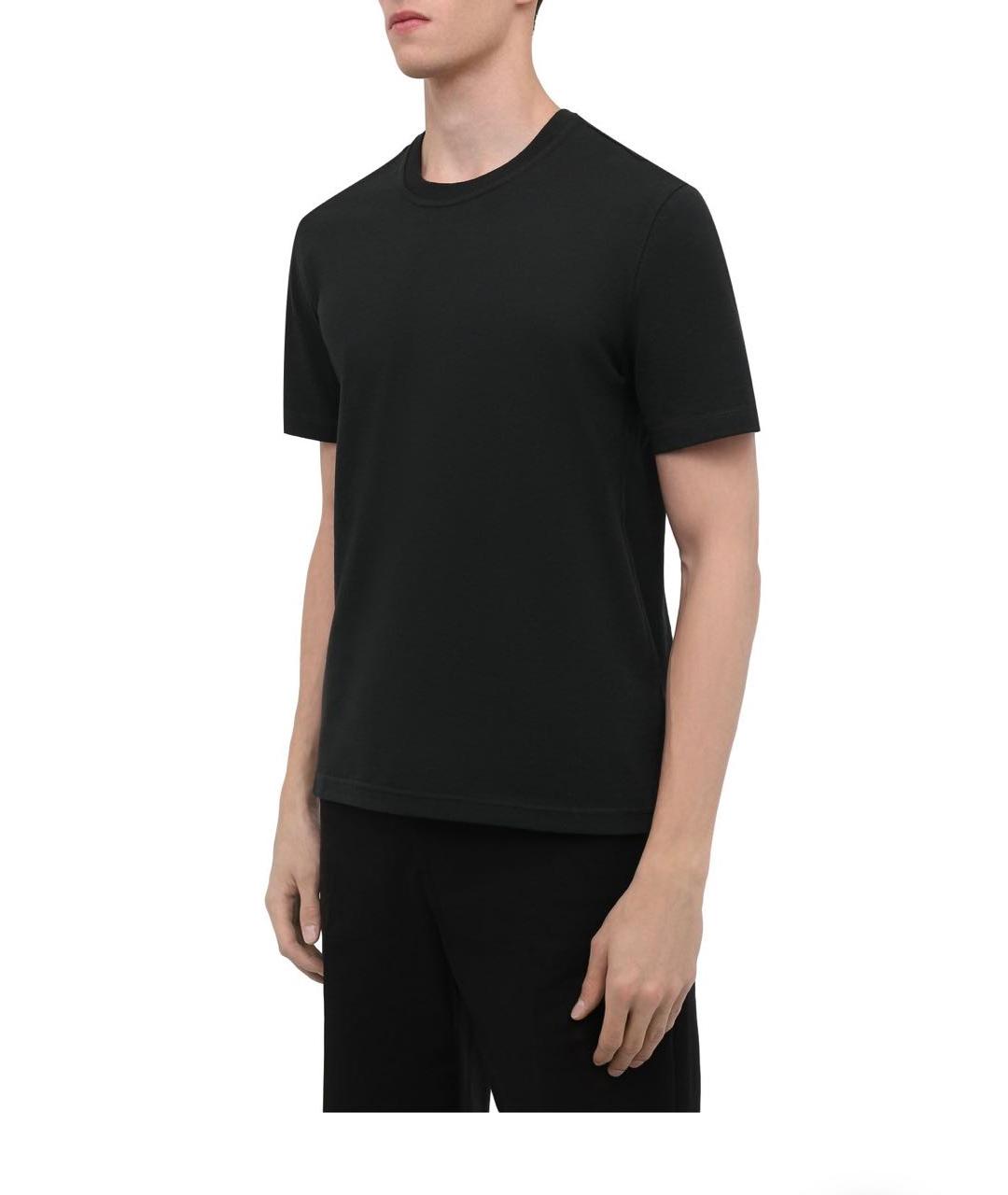 BOTTEGA VENETA Черная хлопковая футболка, фото 7