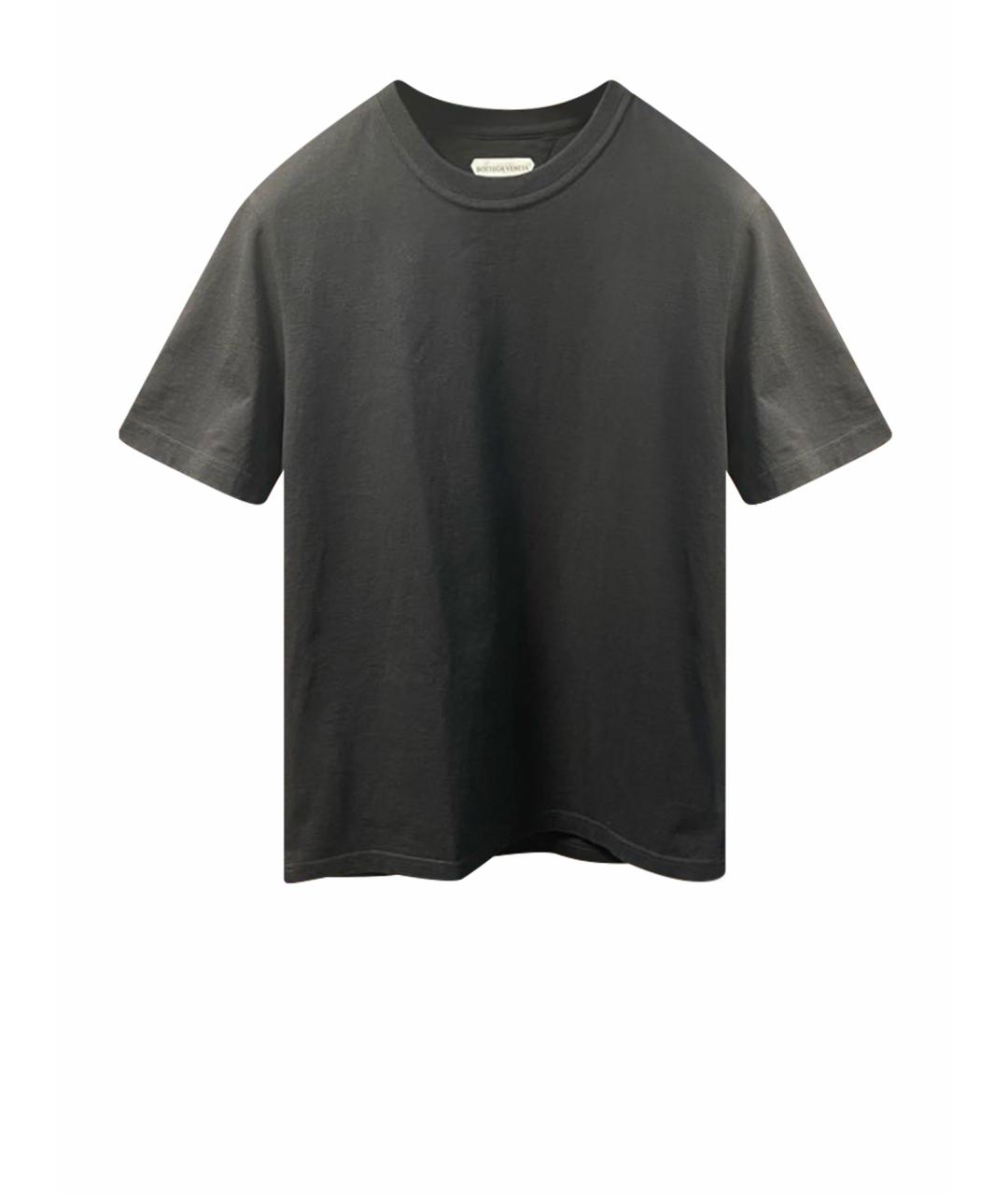 BOTTEGA VENETA Черная хлопковая футболка, фото 1