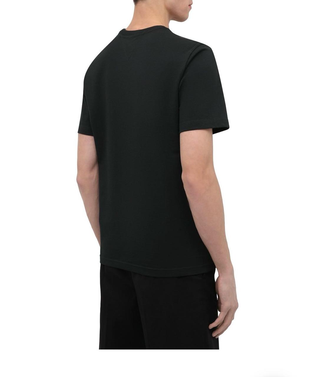 BOTTEGA VENETA Черная хлопковая футболка, фото 8
