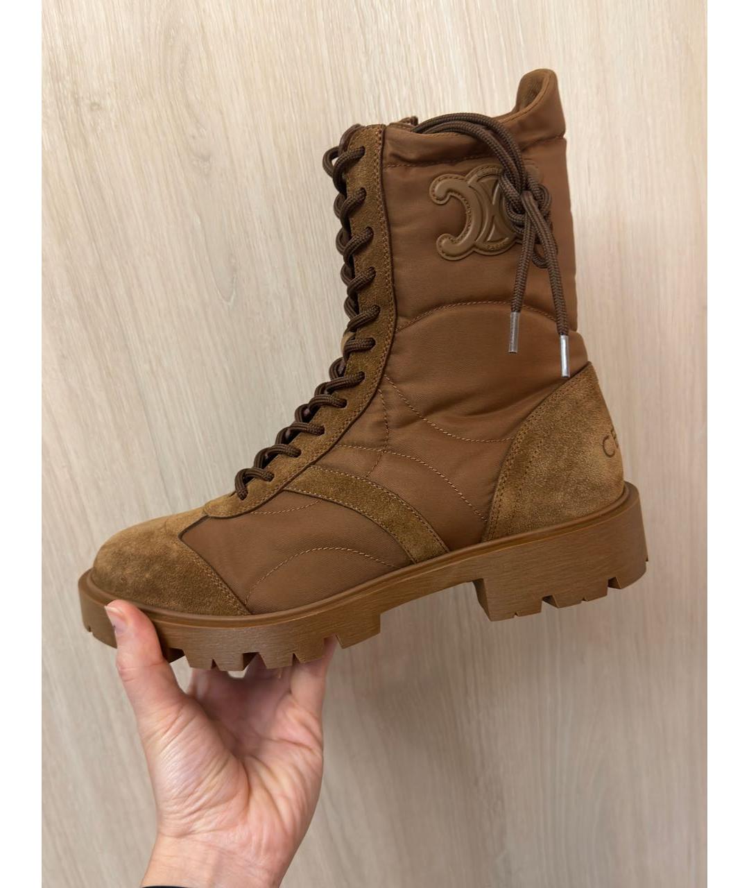 CELINE Коричневые синтетические ботинки, фото 6
