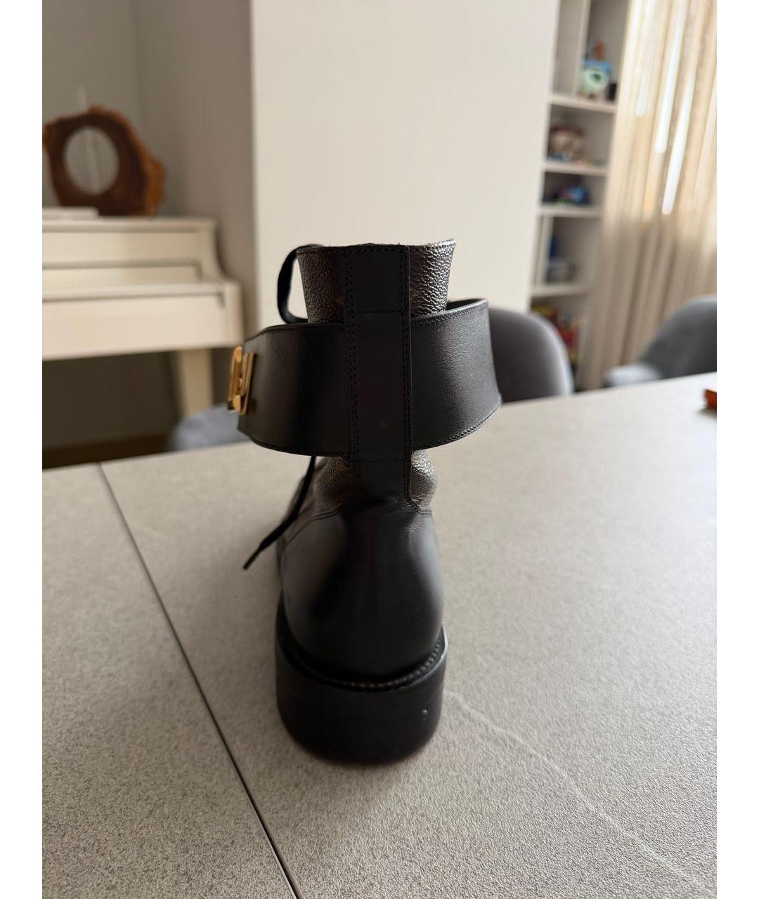 LOUIS VUITTON Коричневые кожаные ботинки, фото 4