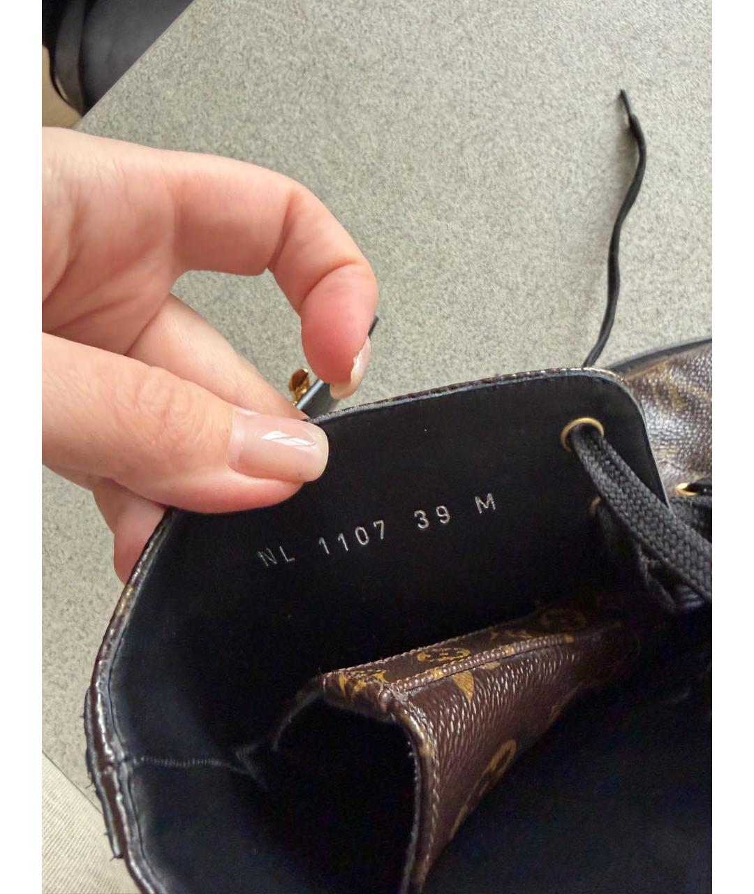 LOUIS VUITTON Коричневые кожаные ботинки, фото 3