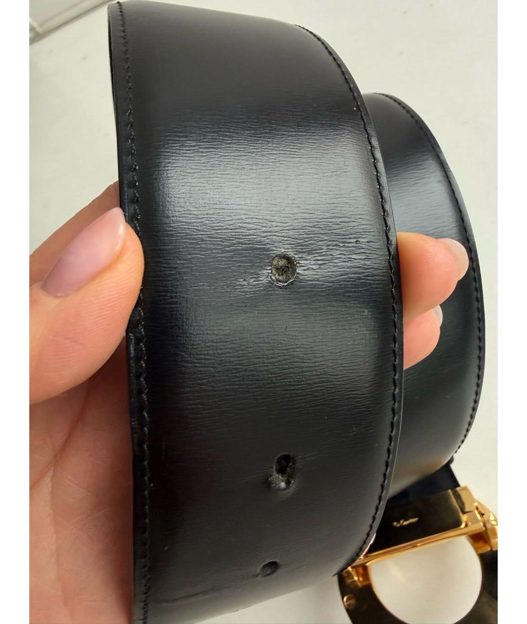 CARTIER Черный кожаный ремень, фото 5