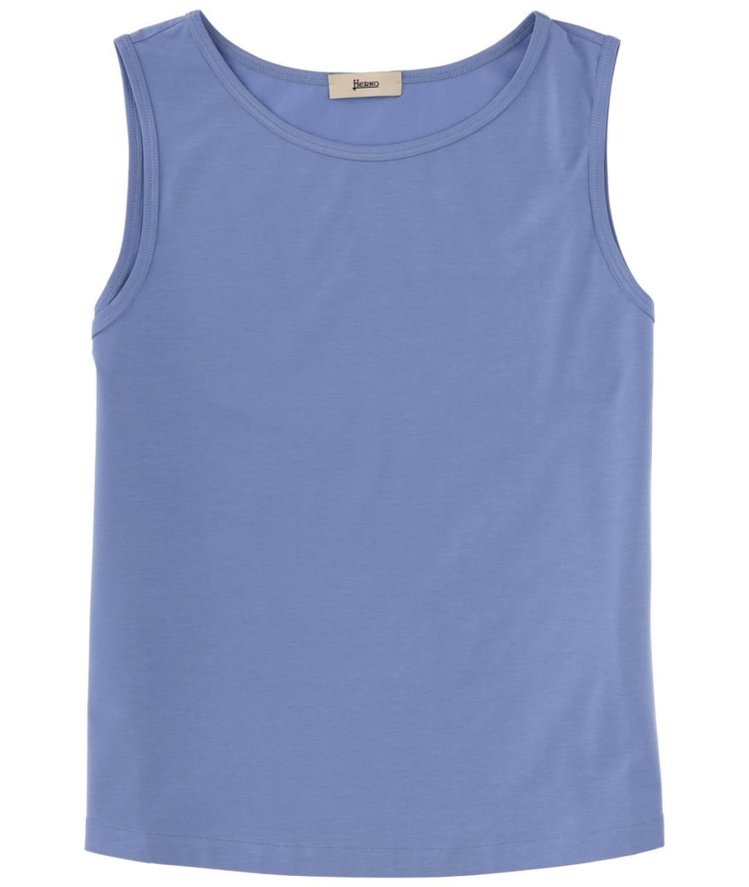 HERNO Голубая хлопковая майка, фото 1