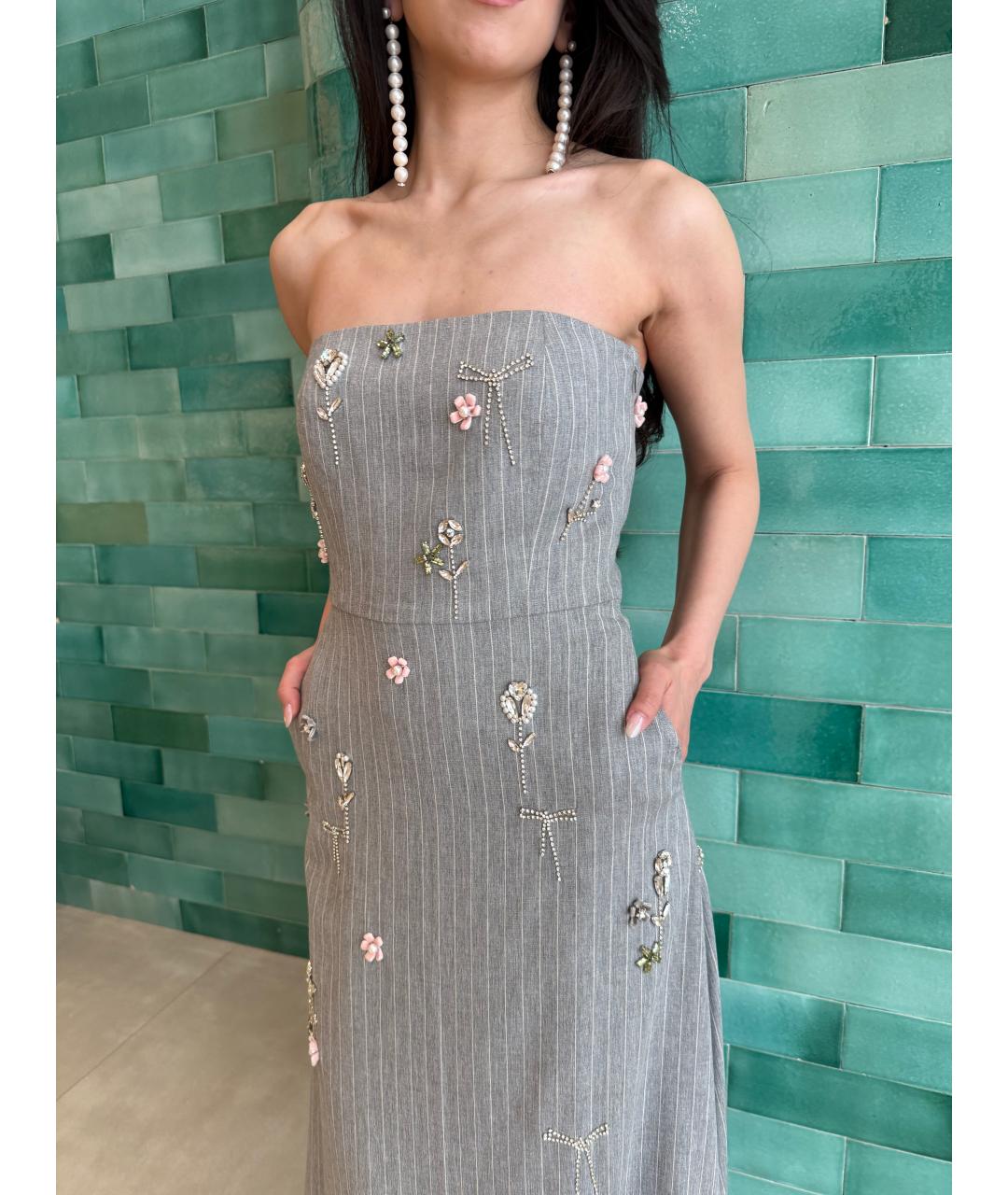 BERNADETTE Серое вечернее платье, фото 4