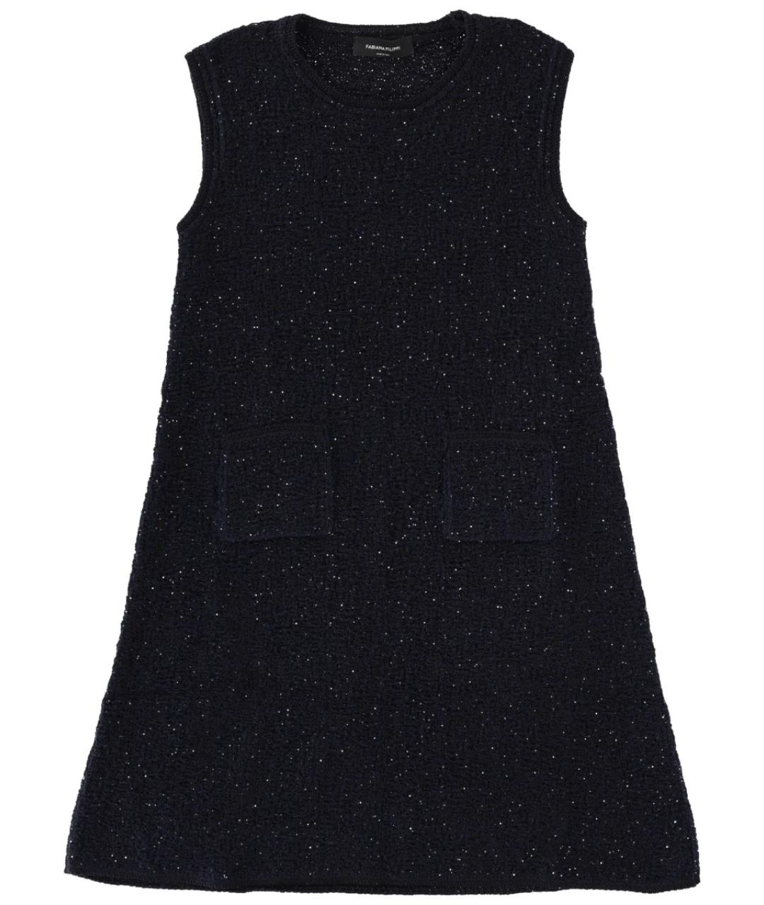 FABIANA FILIPPI Синее хлопковое повседневное платье, фото 3