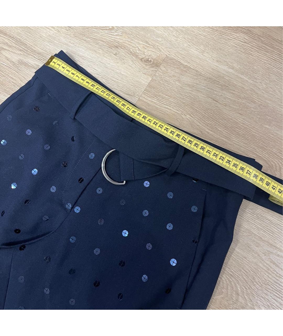 BRUNELLO CUCINELLI Темно-синие шерстяные брюки узкие, фото 5