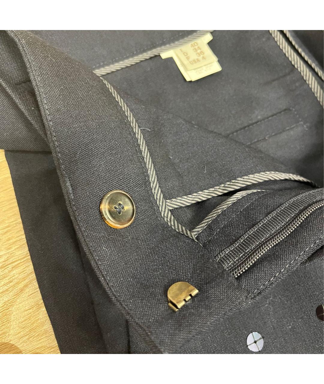 BRUNELLO CUCINELLI Темно-синие шерстяные брюки узкие, фото 7