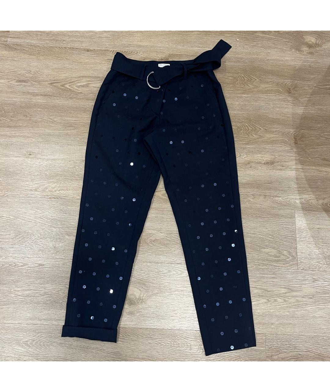 BRUNELLO CUCINELLI Темно-синие шерстяные брюки узкие, фото 8