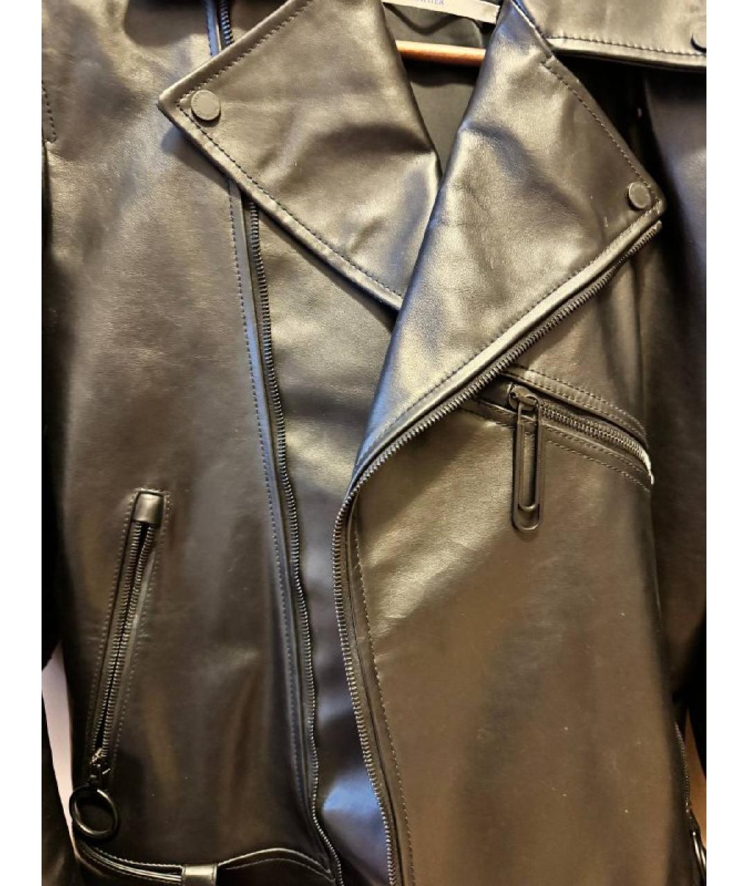 OFF-WHITE Черная кожаная куртка, фото 4