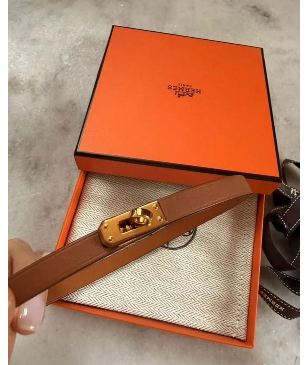 HERMES Коричневый чокер из розового золота, фото 2