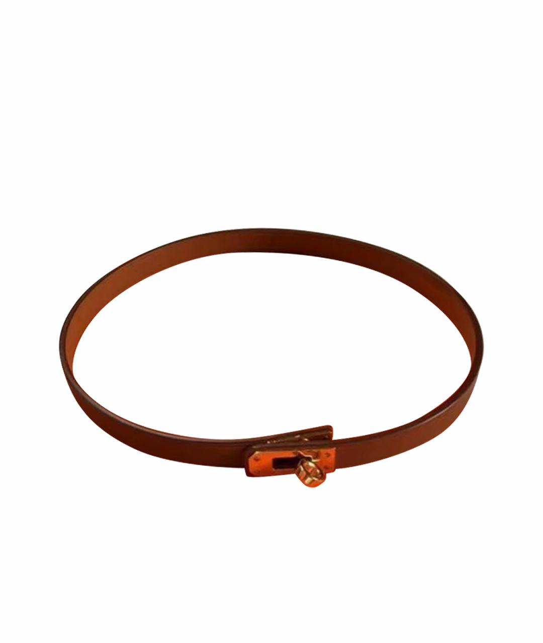 HERMES Коричневый чокер из розового золота, фото 1