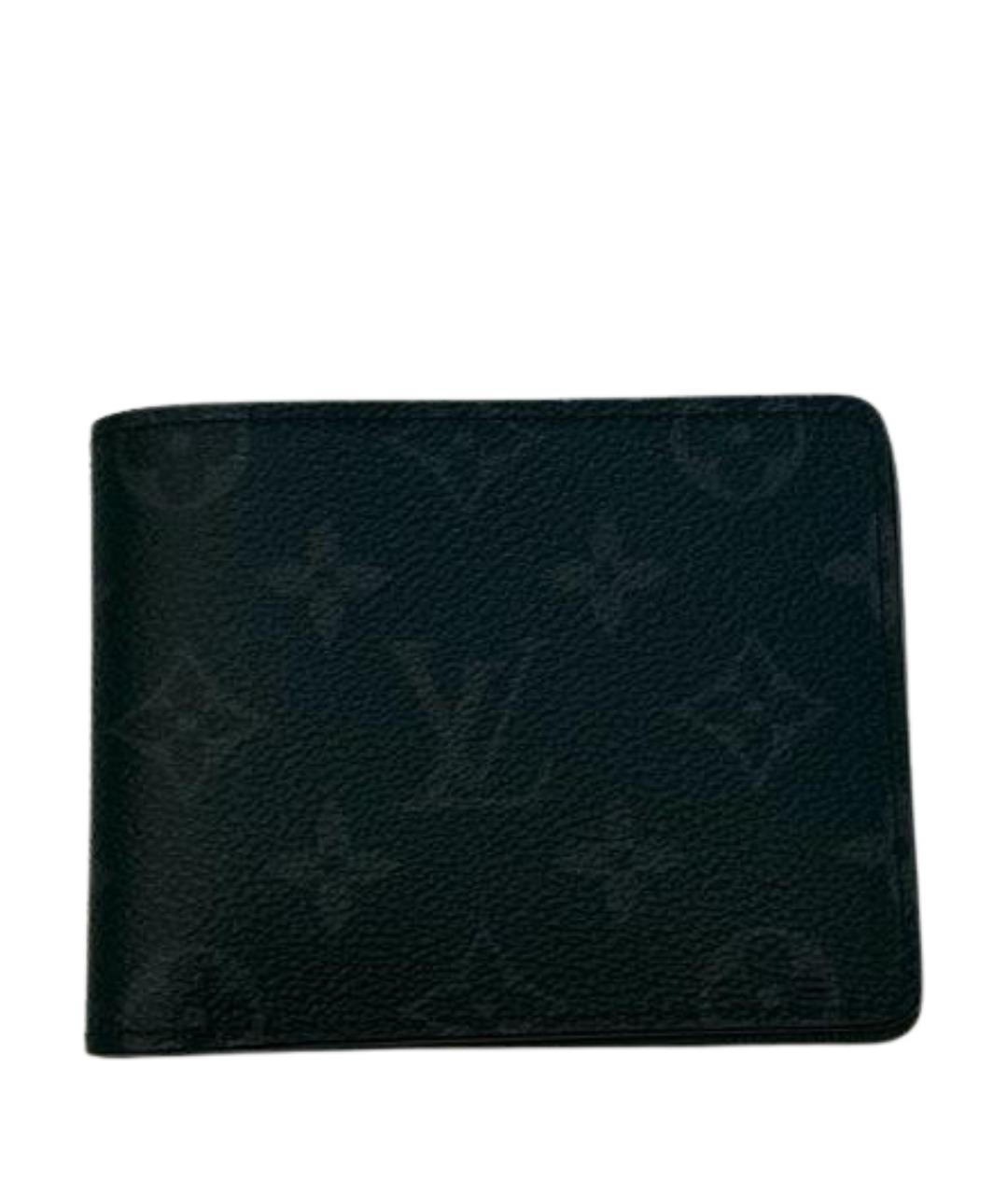 LOUIS VUITTON Черный кожаный кошелек, фото 1