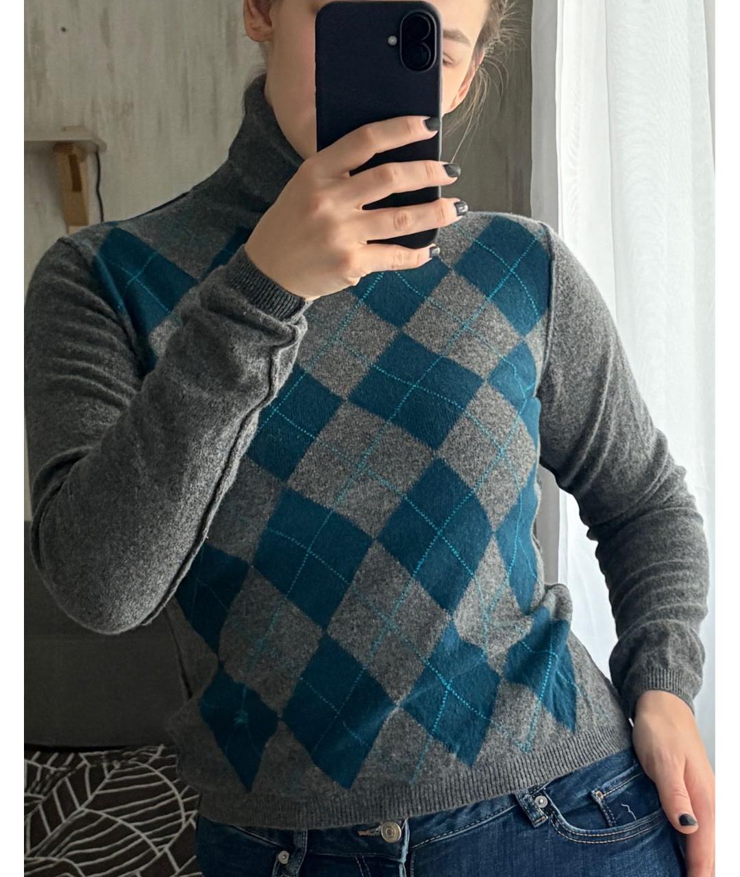 BURBERRY Серый шерстяной джемпер / свитер, фото 6