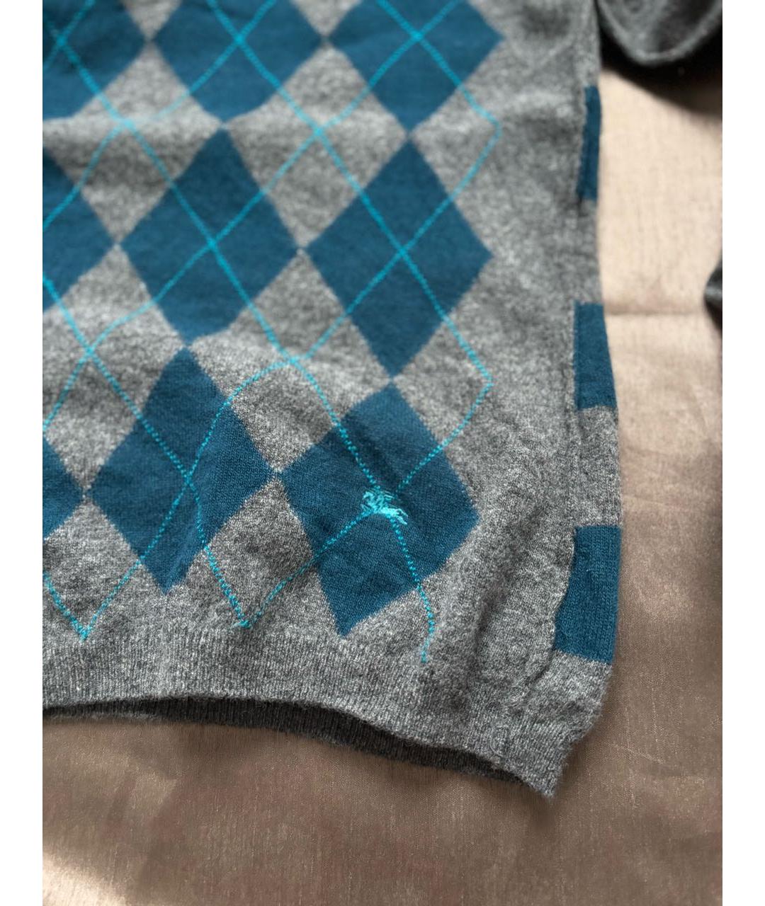 BURBERRY Серый шерстяной джемпер / свитер, фото 4