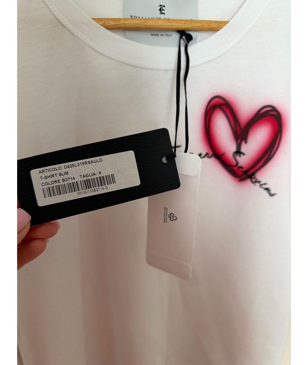 ERMANNO SCERVINO Белая хлопковая футболка, фото 2