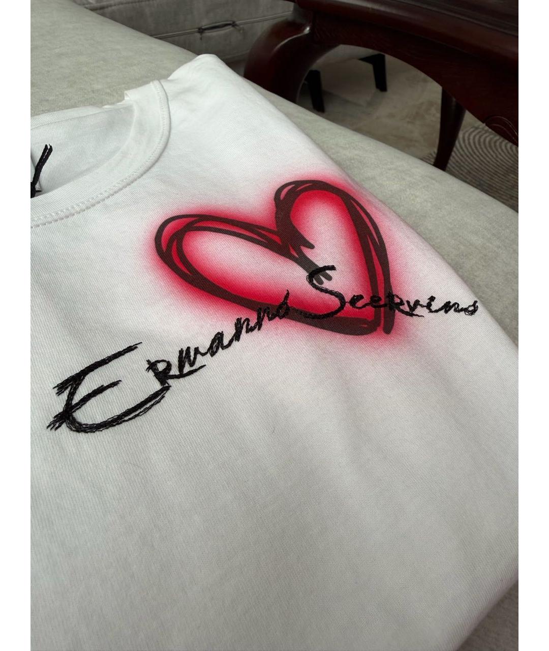 ERMANNO SCERVINO Белая хлопковая футболка, фото 6