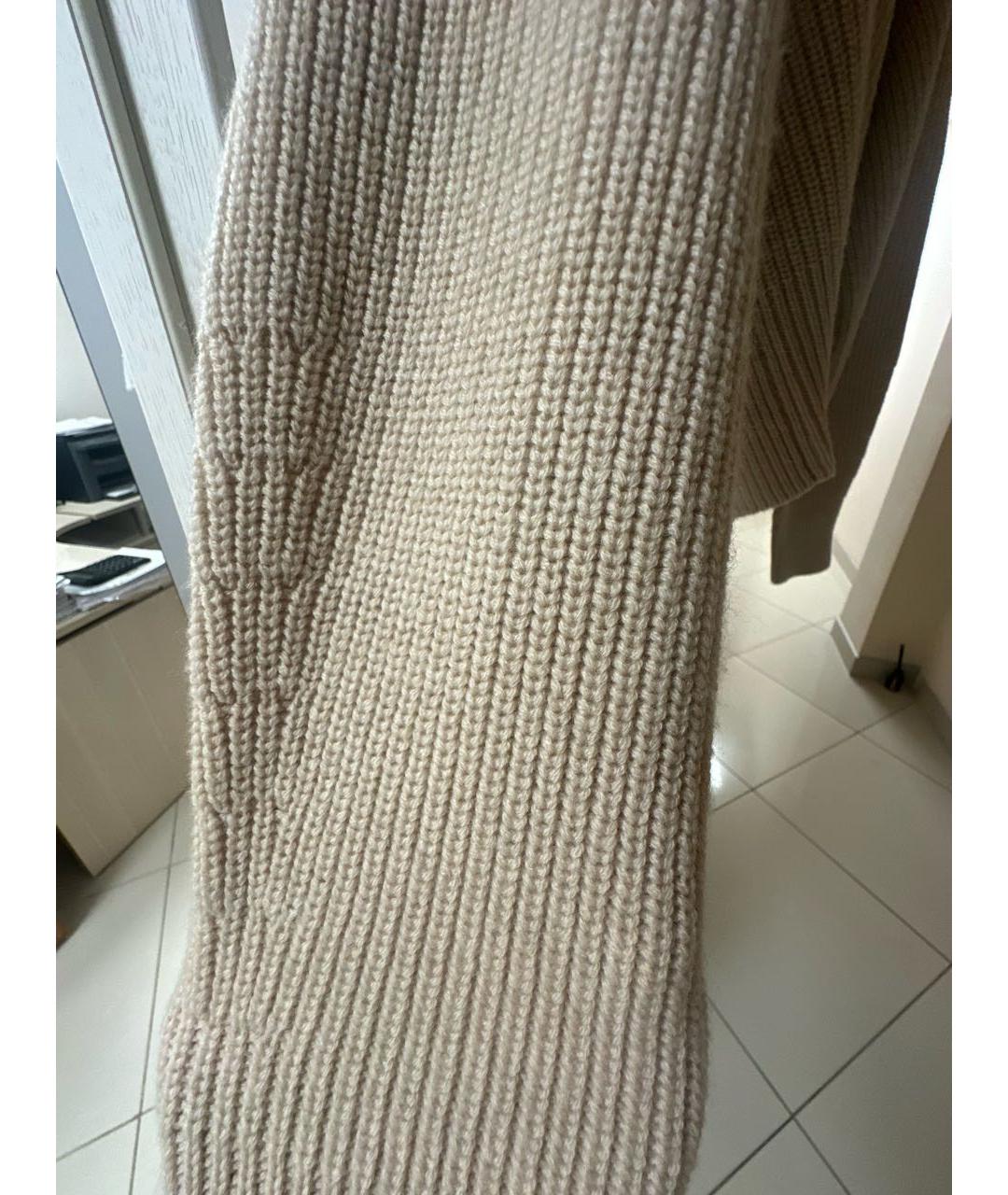 WEEKEND MAX MARA Бежевый шерстяной джемпер / свитер, фото 4