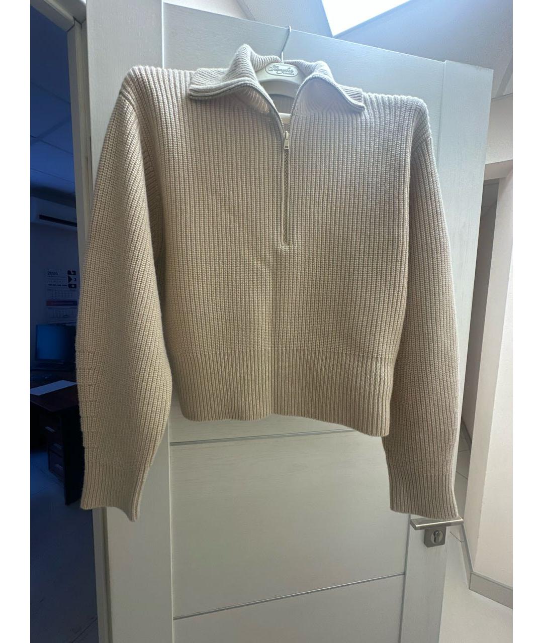 WEEKEND MAX MARA Бежевый шерстяной джемпер / свитер, фото 5
