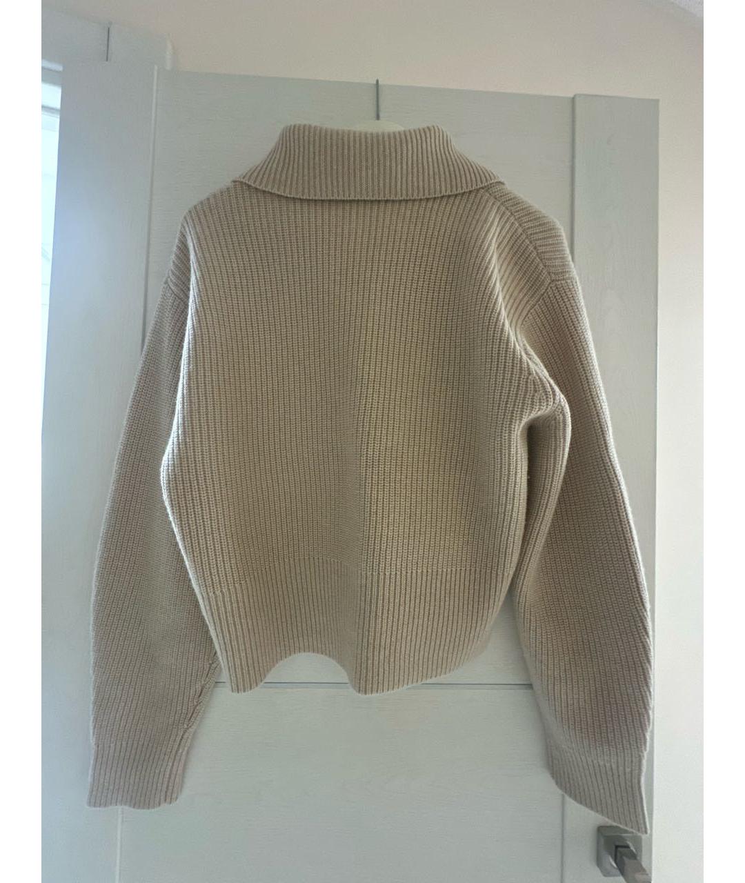 WEEKEND MAX MARA Бежевый шерстяной джемпер / свитер, фото 2