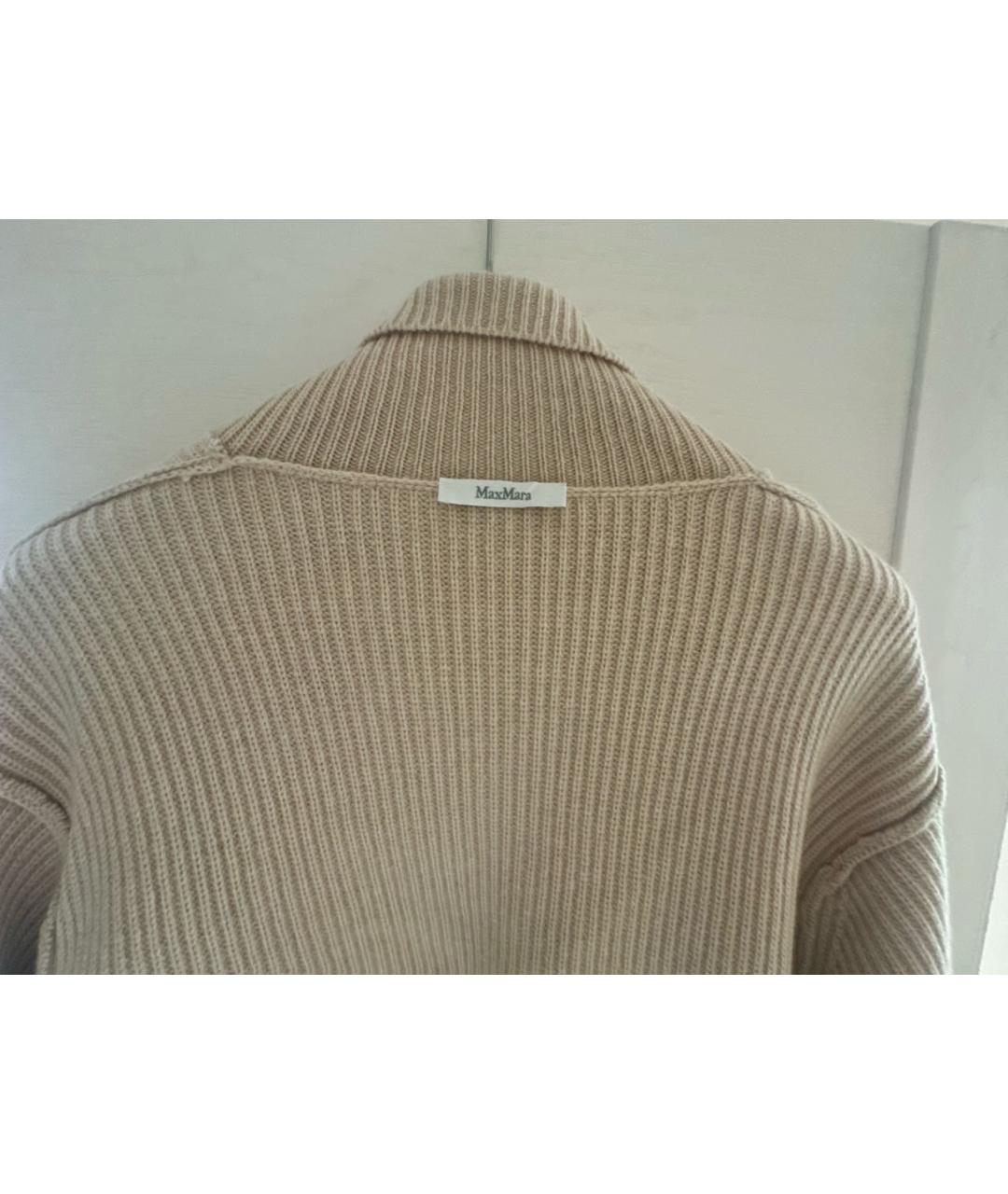 WEEKEND MAX MARA Бежевый шерстяной джемпер / свитер, фото 3