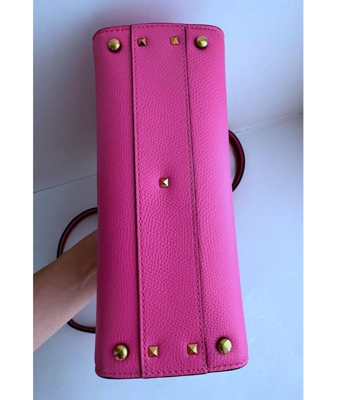 RED VALENTINO Розовая кожаная сумка через плечо, фото 2