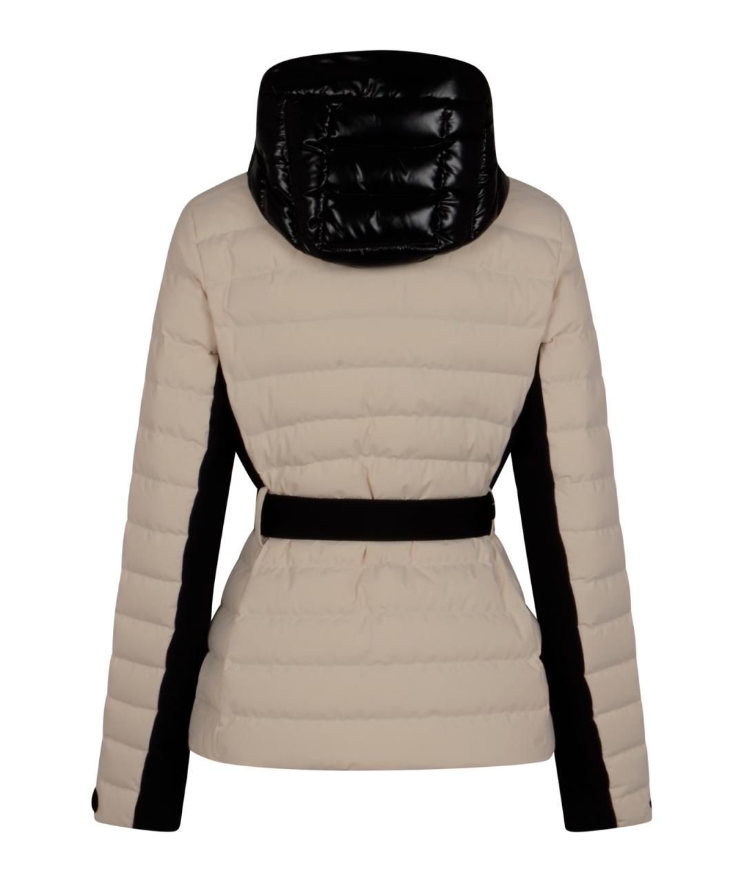 MONCLER GRENOBLE Бежевый полиамидовый пуховик, фото 2