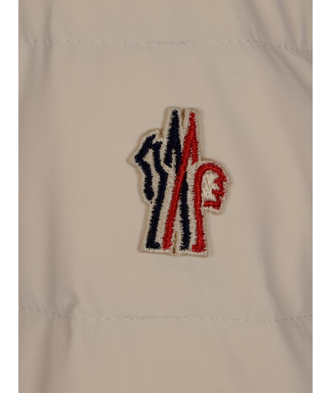 MONCLER GRENOBLE Бежевый полиамидовый пуховик, фото 3