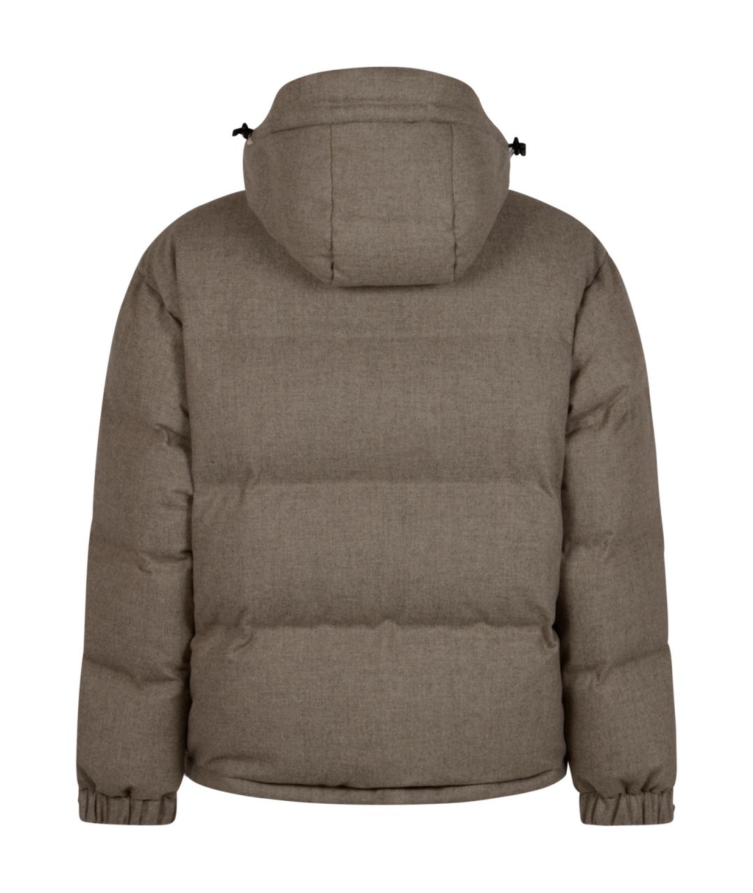 MONCLER GRENOBLE Бежевый шерстяной пуховик, фото 2