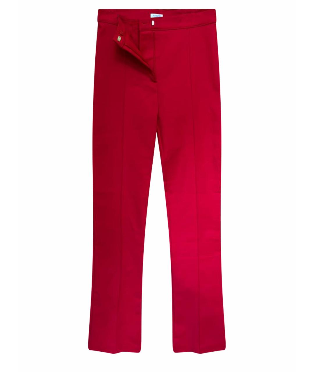 PATRIZIA PEPE Красные хлопковые брюки узкие, фото 1