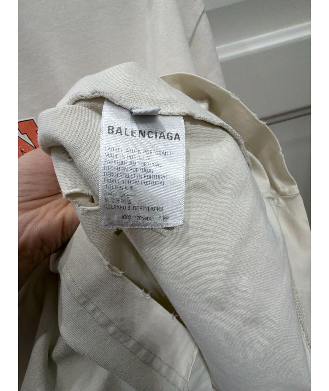 BALENCIAGA Хлопковая футболка, фото 4