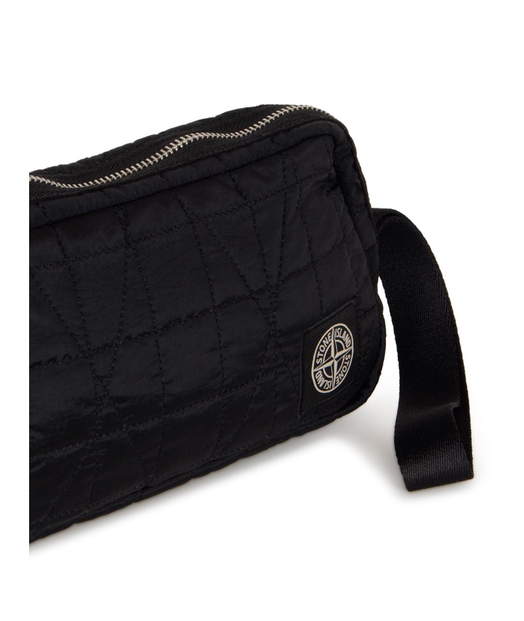 STONE ISLAND Черная синтетическая барсетка, фото 4