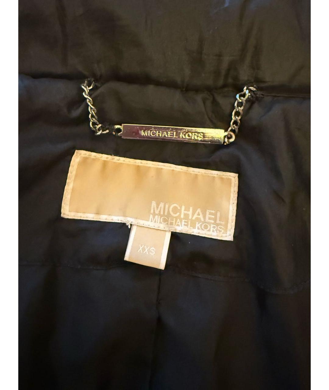 MICHAEL MICHAEL KORS Черный полиэстеровый пуховик, фото 3