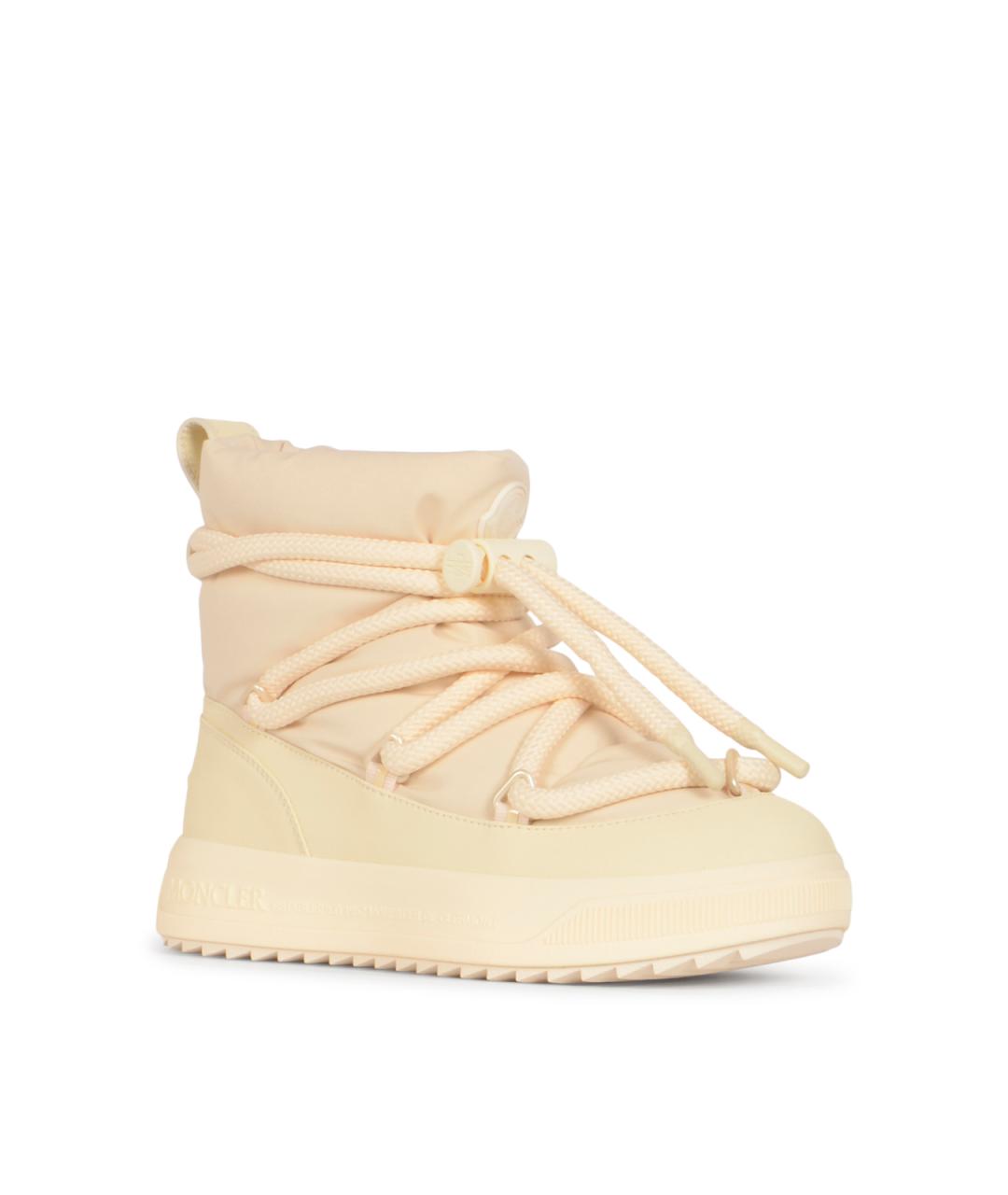 MONCLER Бежевые синтетические сапоги, фото 2