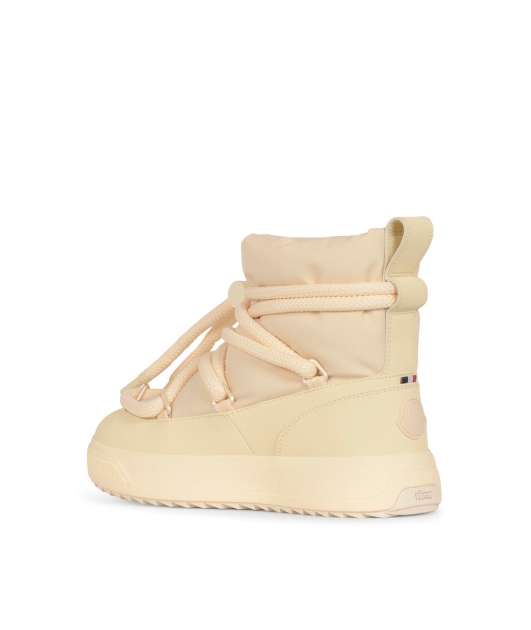 MONCLER Бежевые синтетические сапоги, фото 3