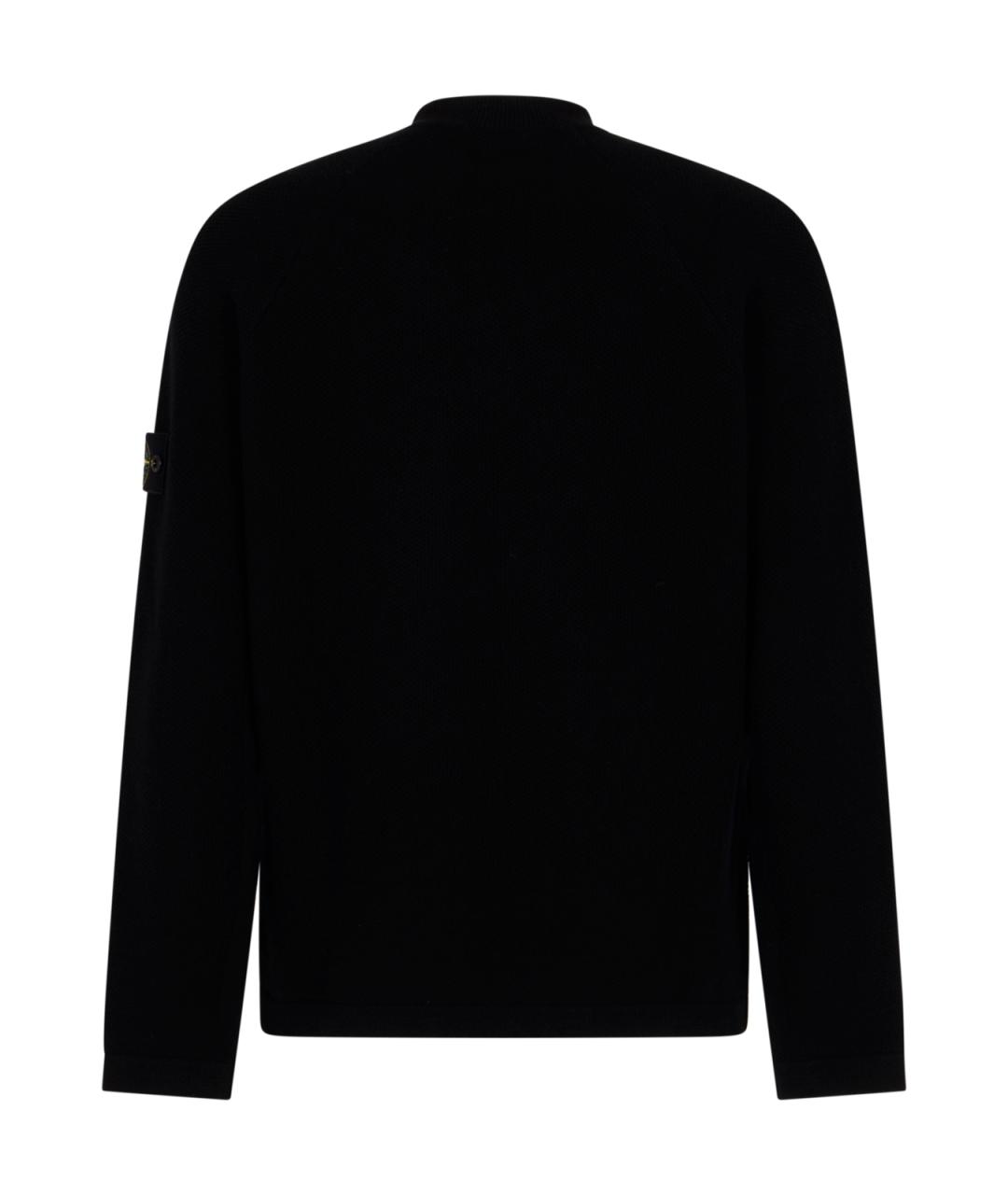 STONE ISLAND Черный шерстяной джемпер / свитер, фото 2