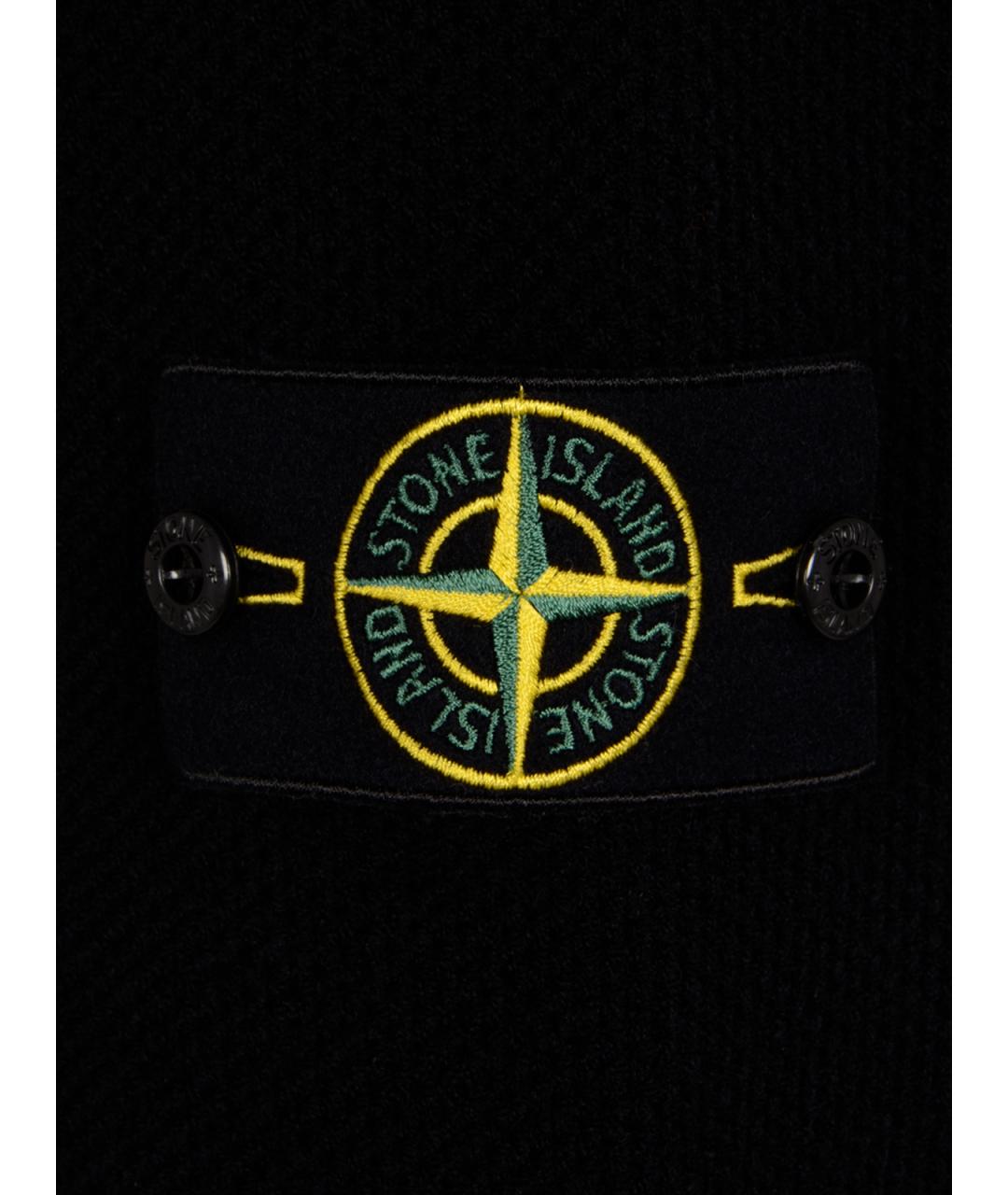 STONE ISLAND Черный шерстяной джемпер / свитер, фото 3